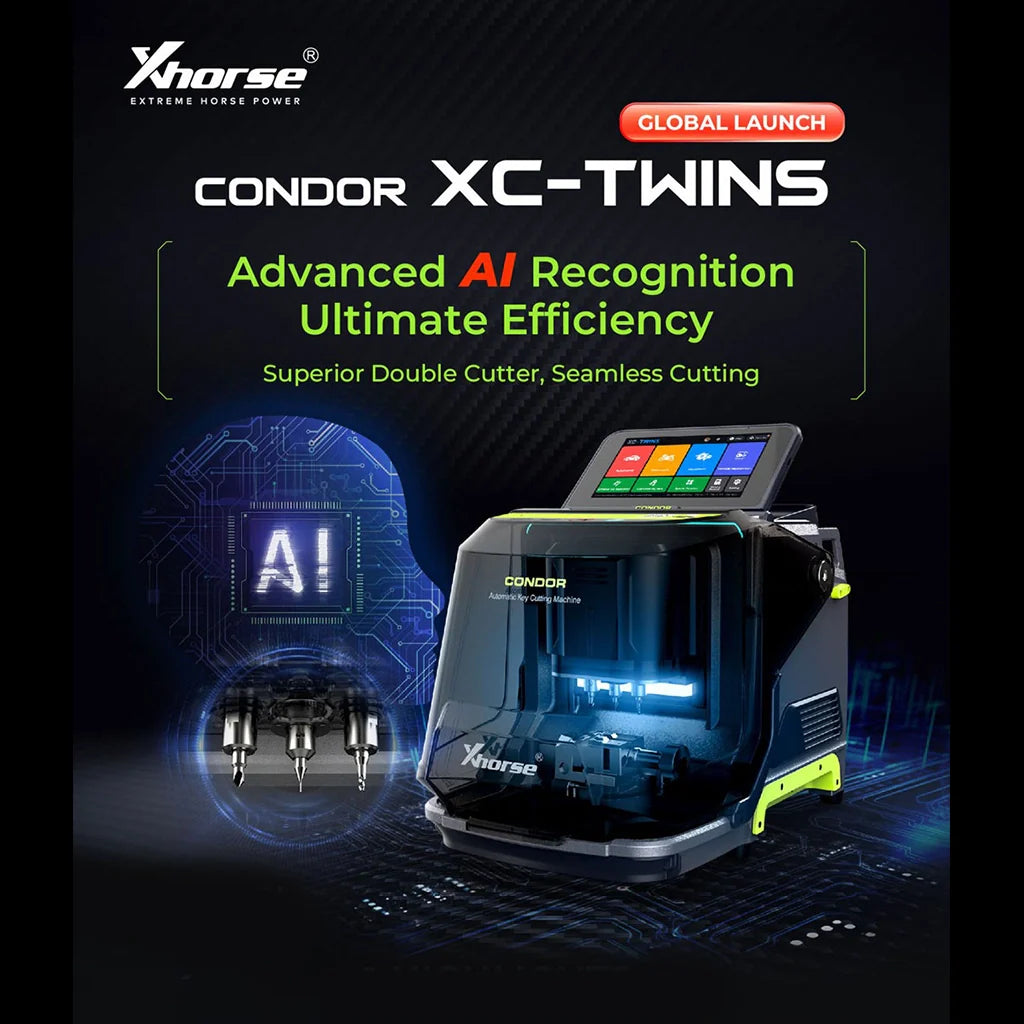 New Double-Cutter Design - Key Cutting Machine Xhorse - Condor XC-Twins (PRE-ORDER) New Double-Cutter Design - Key Cutting Machine Xhorse - Condor XC-Twins (PRE-ORDER)